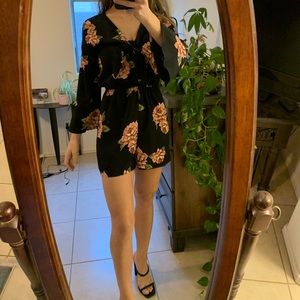 Target flower tie front romper